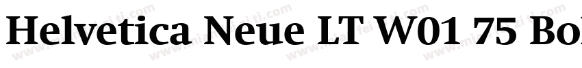 Helvetica Neue LT W01 75 Bold字体转换